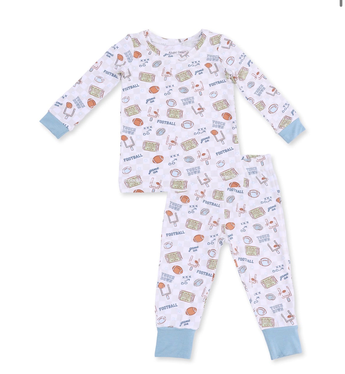 Football Check Long Sleeve Loungewear Set