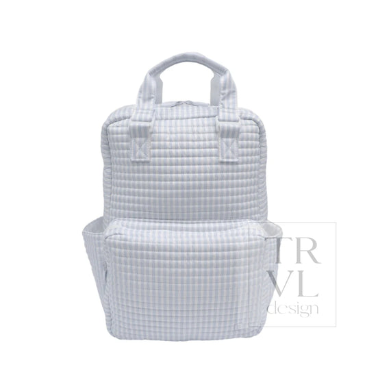 All You Need Quilted Pimlico Stripe Blue Backpack