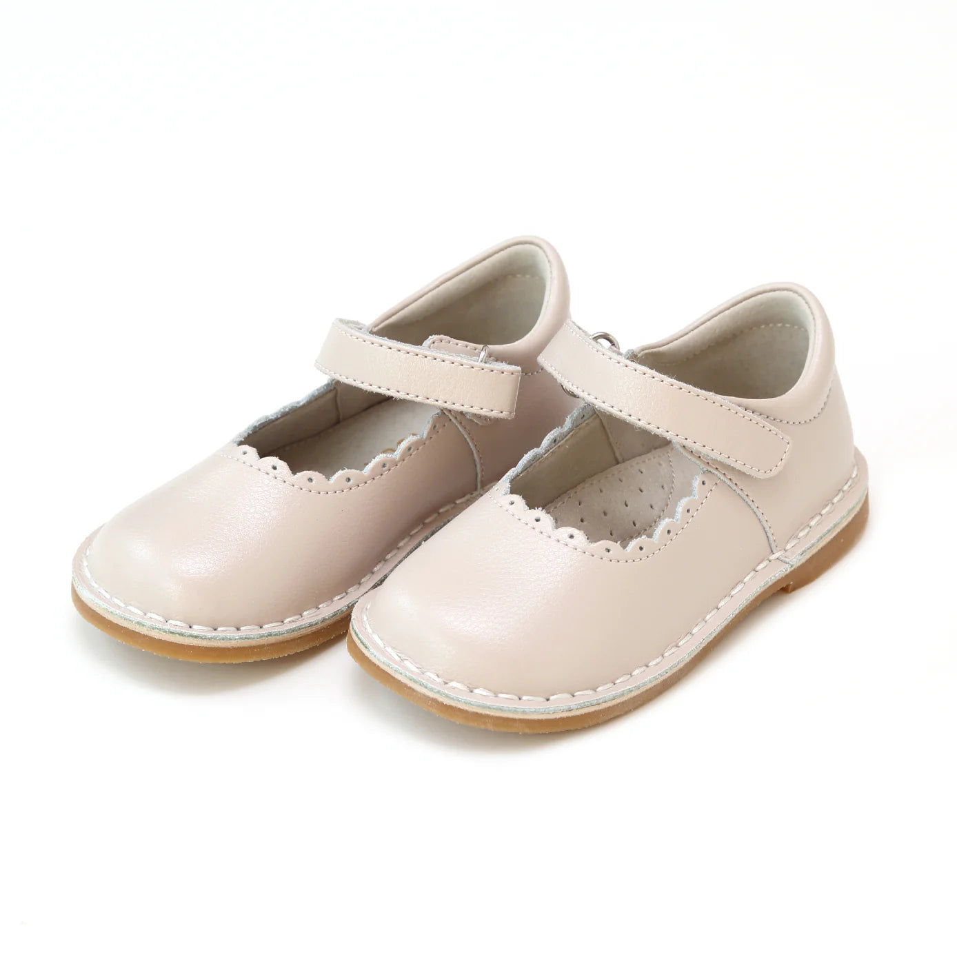 Almond Caitlin Scalloped Mary Jane