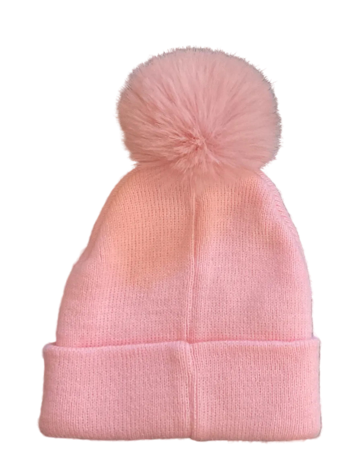 Small Pink Pom Beanie
