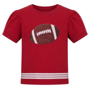 Sequin football shirt - maroon