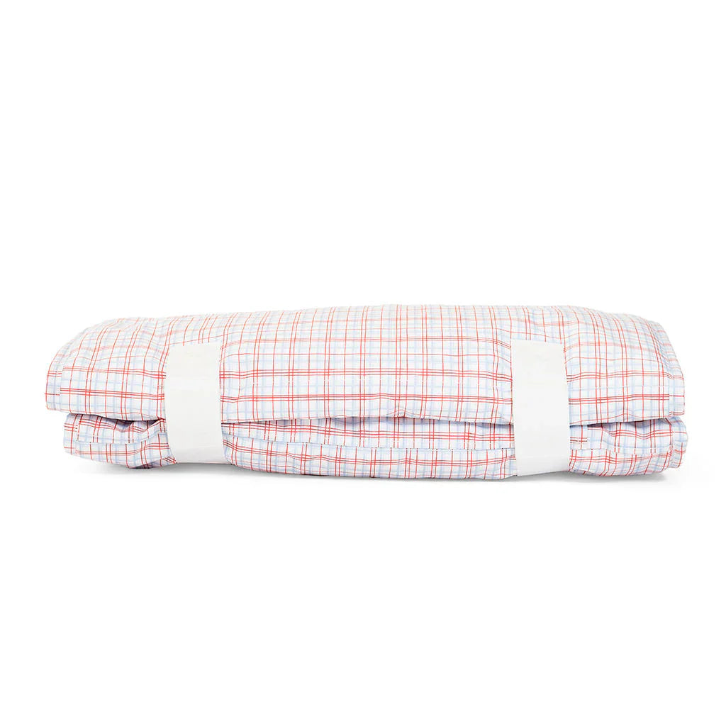 Red and Blue Gingham Nap Mat