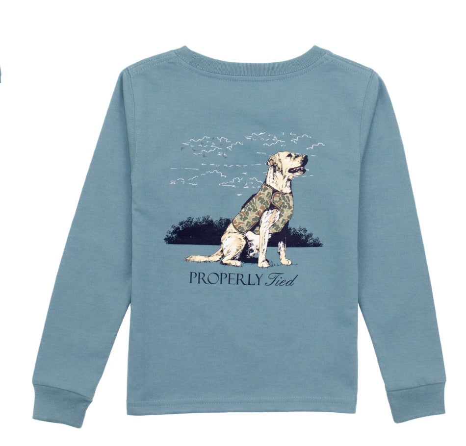 Boys Good Boy Long Sleeve Steel blue