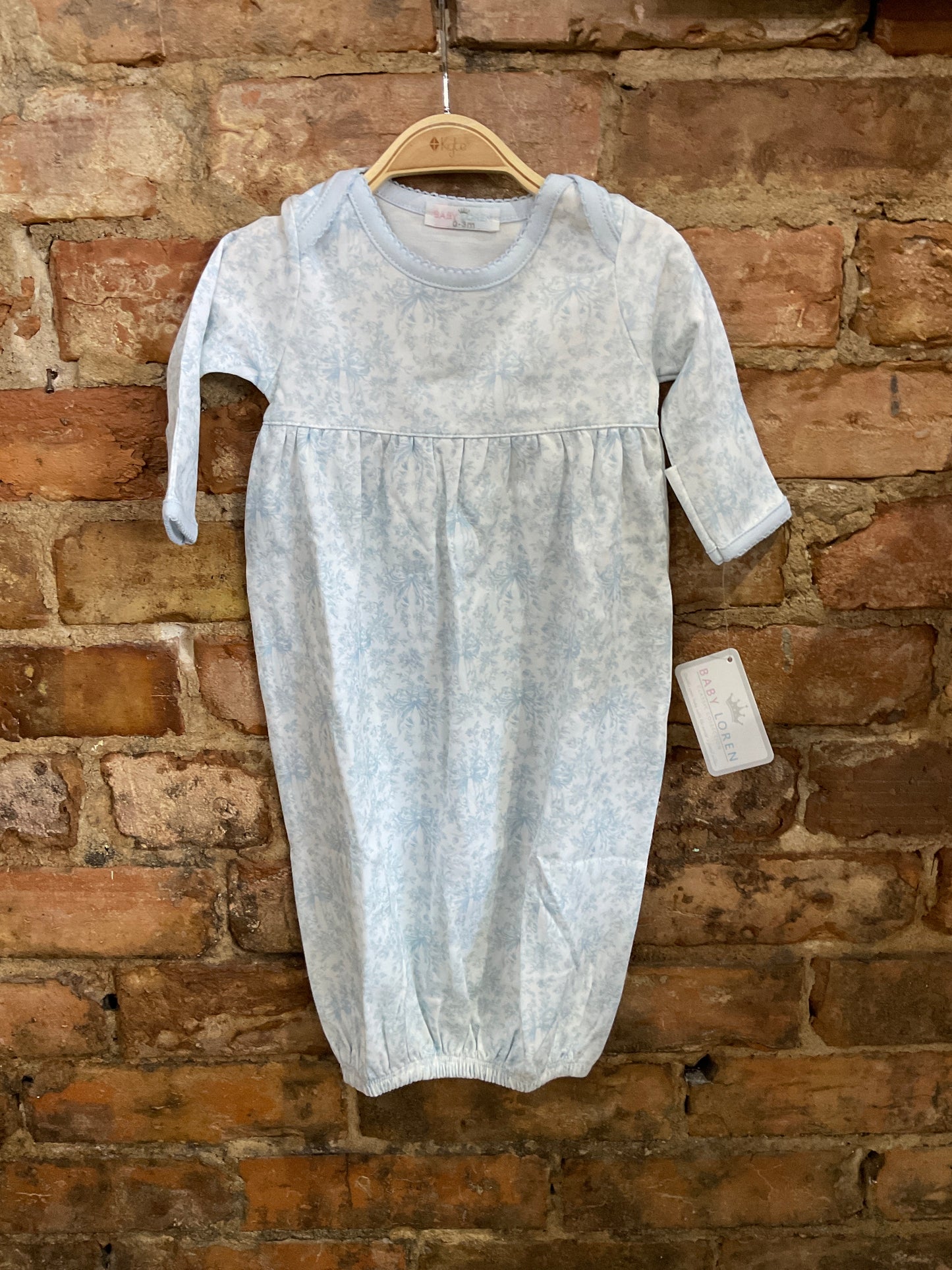 Sisi blue toile gown