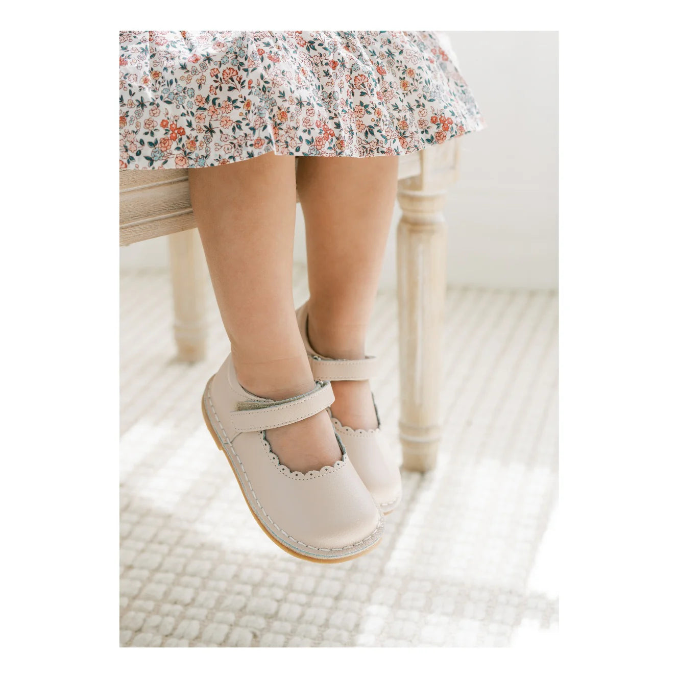 Almond Caitlin Scalloped Mary Jane