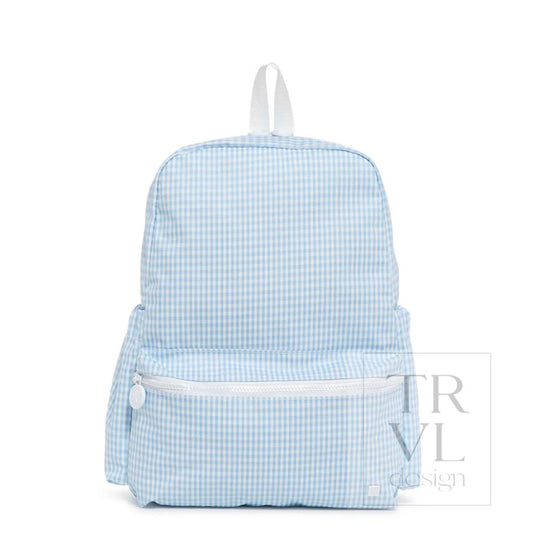 Blue Gingham Mist Backpacker