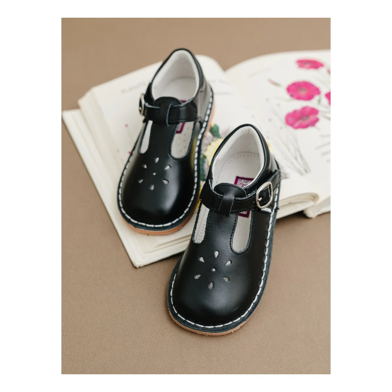 Black Joy Classic Leather T-Strap Mary Jane