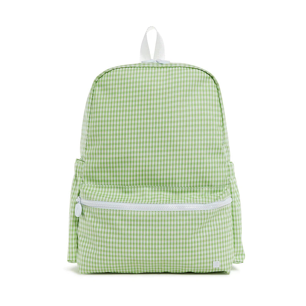 Backpacker in Green Gingham