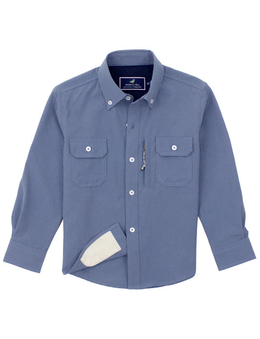Boys Reel-tech Fishing Shirt Dusk Blue