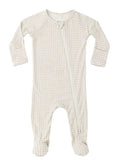 Gingham Zipper Footie