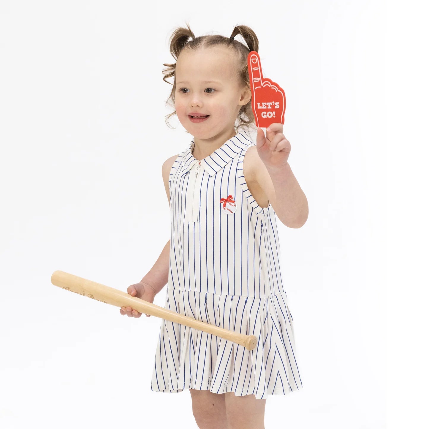 Baseball Stripe Polo Dress