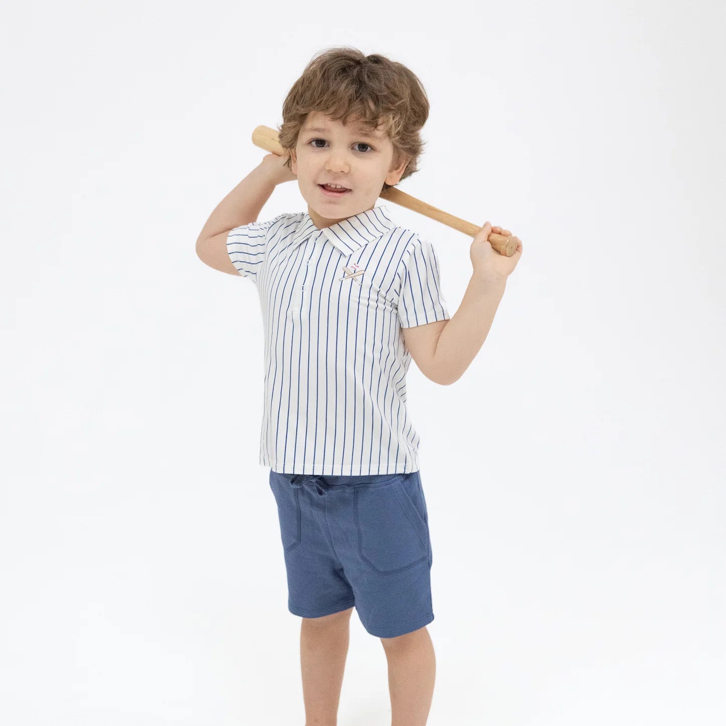 Baseball Stripe Short Set