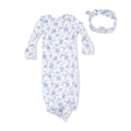 Baby Blue Vines Gown with Headband