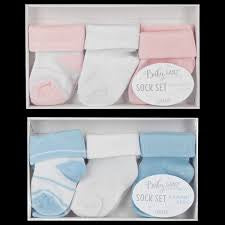 Baby Sock Set 0-6m 3 pairs