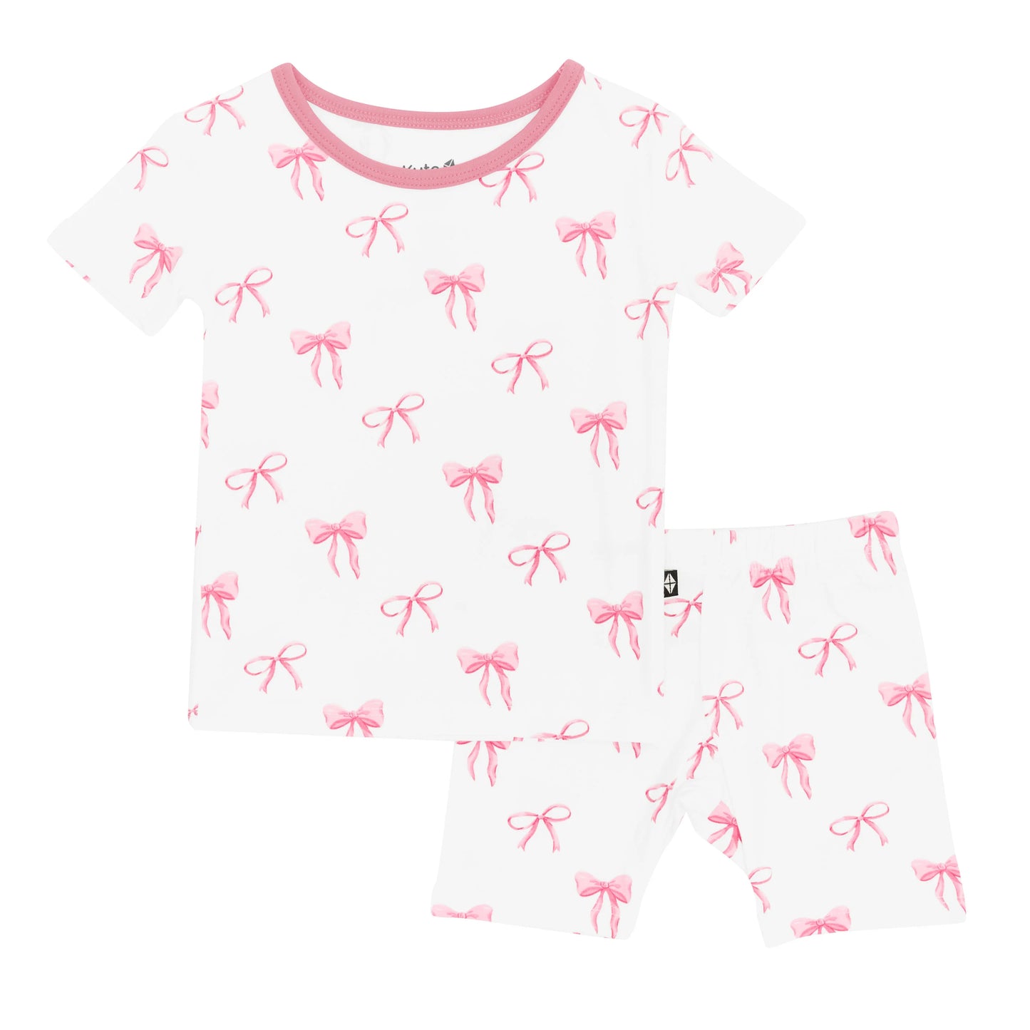 Short Sleeve Bow Pajama Set