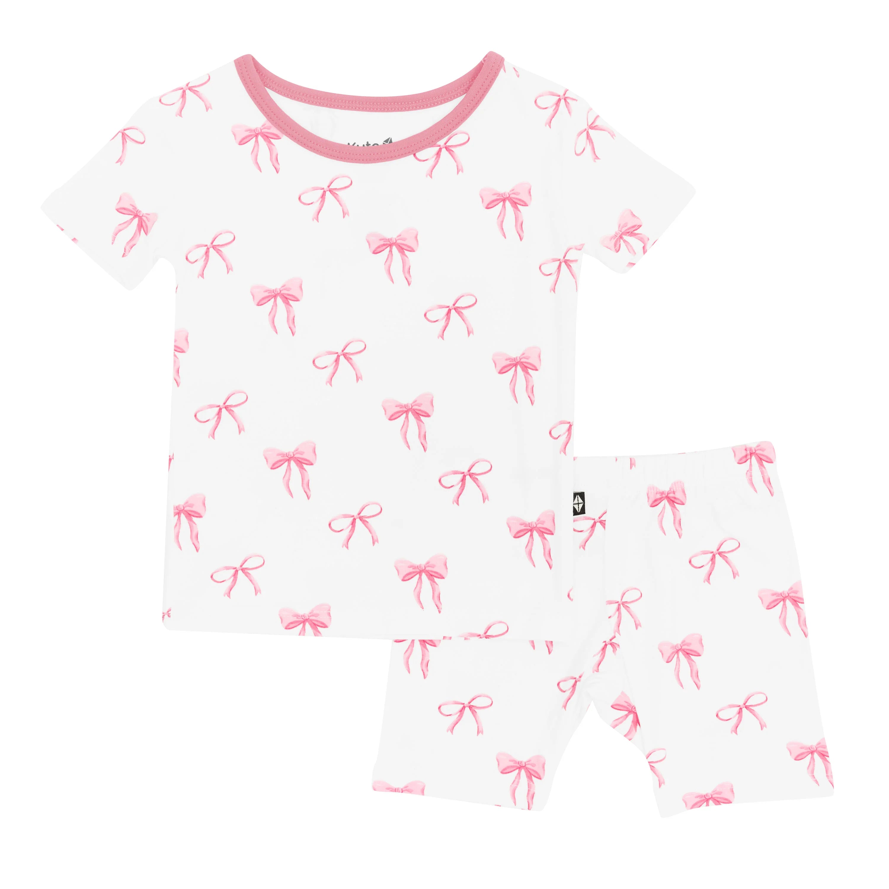 Short Sleeve Bow Pajama Set