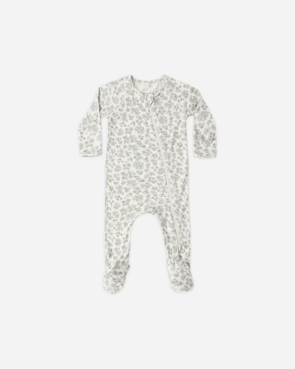 Blue Floral Footie