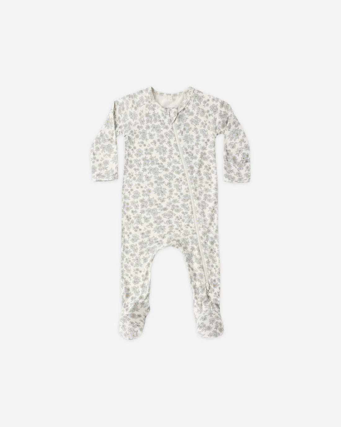 Blue Floral Footie