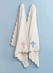 Blue Cross Chenille Blanket