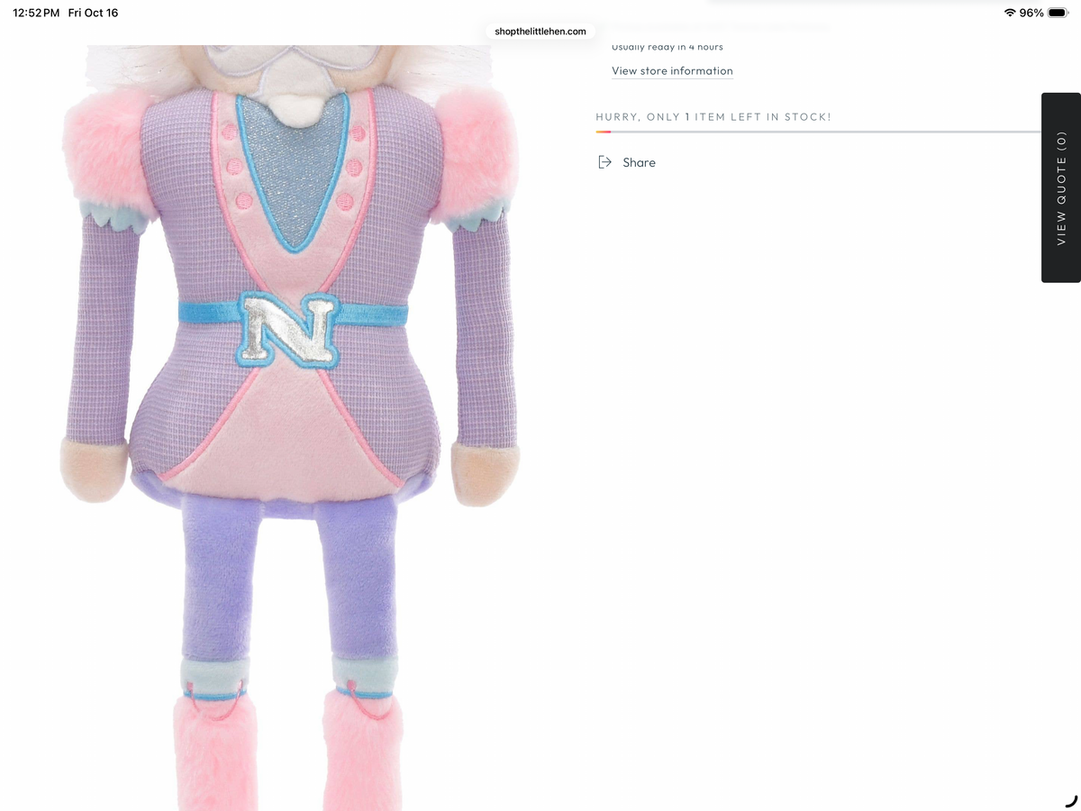 Iscream 18" Candy Nutcracker Plush
