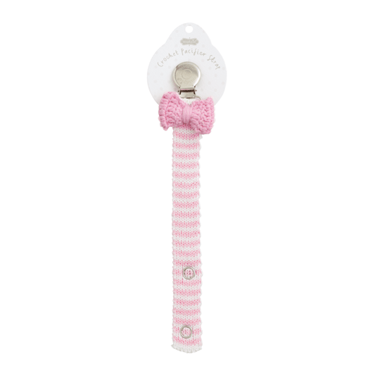 Pink Bow Crochet Pacy clip