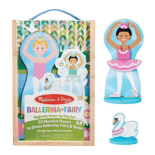 Magnetic dress-up ballerina and fairy