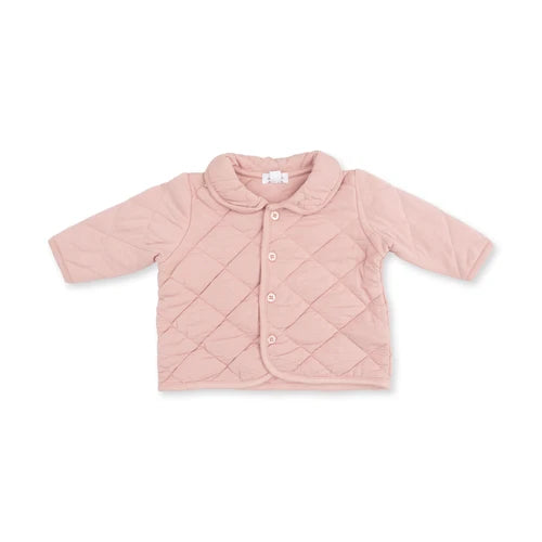 Solid Mellow Rose Quilted Jacket