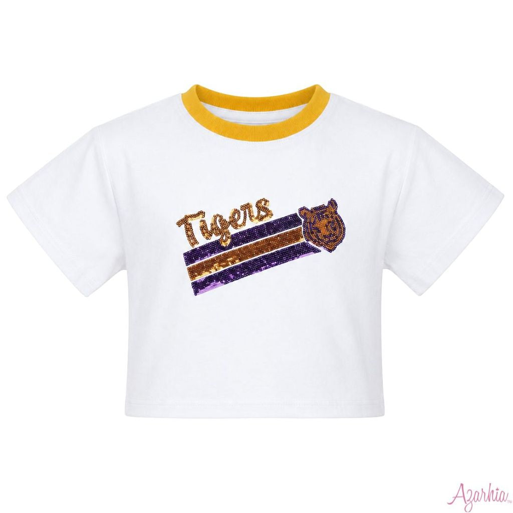 Sequin Tiger Boxy Tee