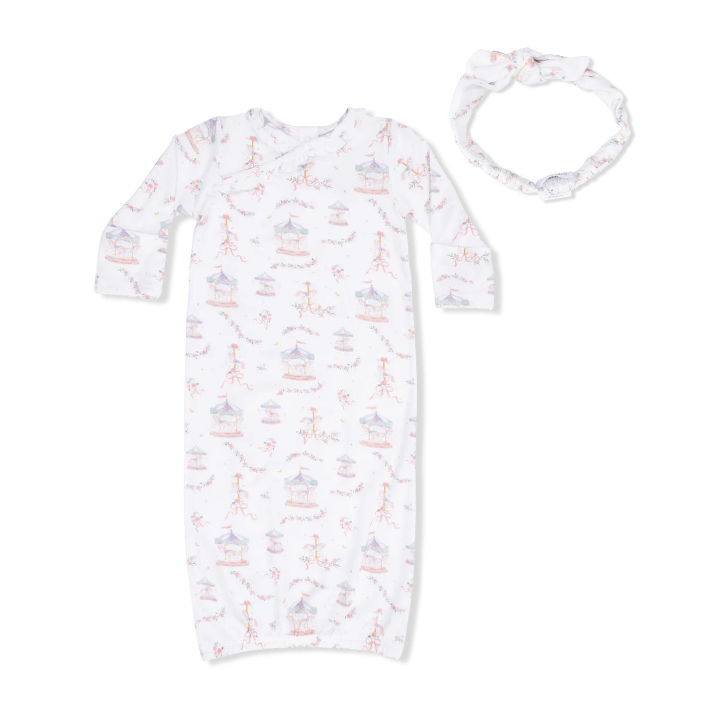 Carousel with Bows Gown with Headband