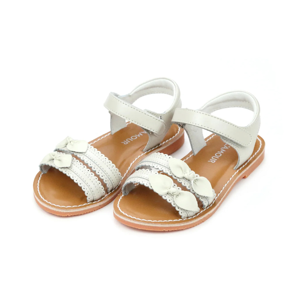 Josie Scalloped Sandal Light Stone K338