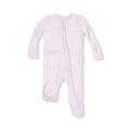 PINK MULTI STRIPE 2 WAY RUFFLE ZIPPER FOOTIE