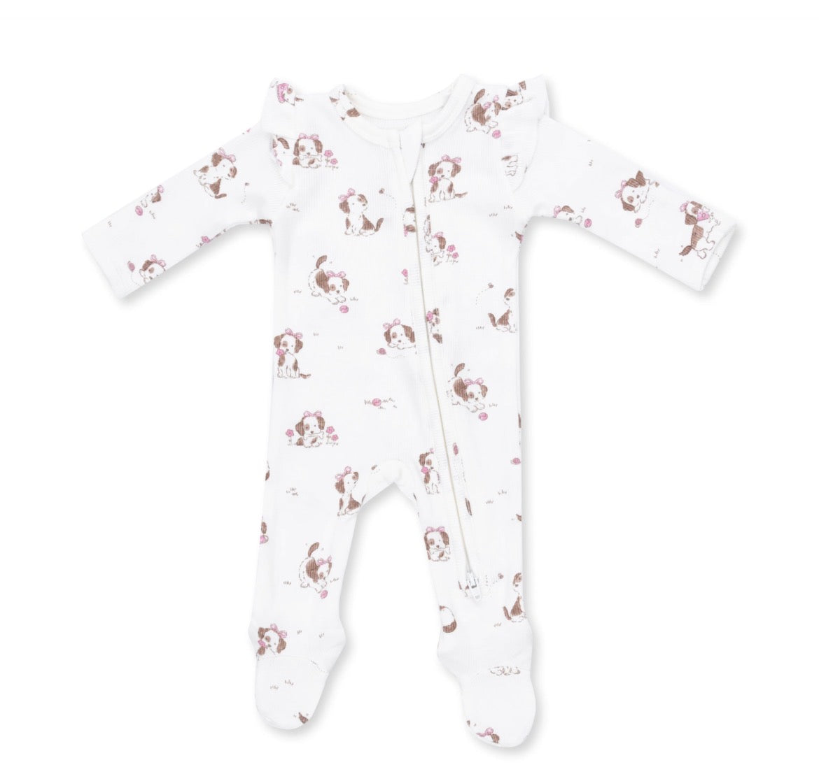Explorer Puppy Pink 2 Way Ruffle Footie