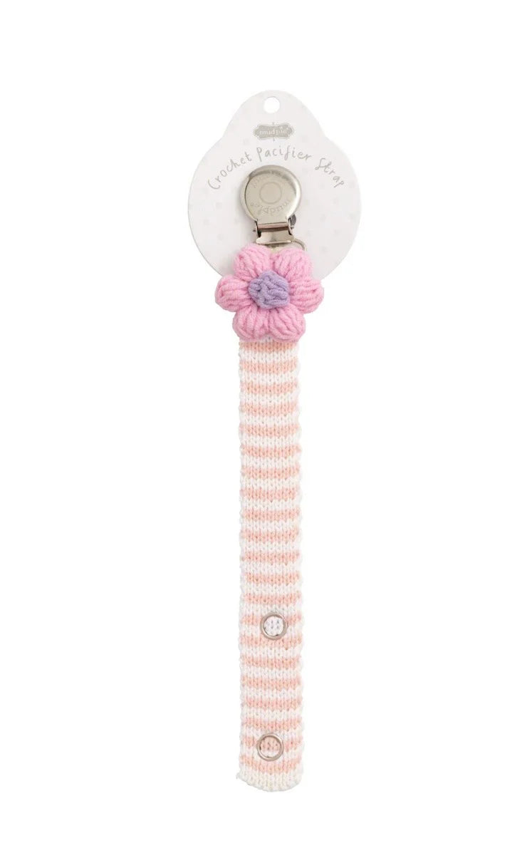 Pink Flower Pacifier strap