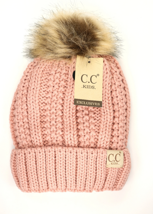 Indi Pink Pom Pom Beanie
