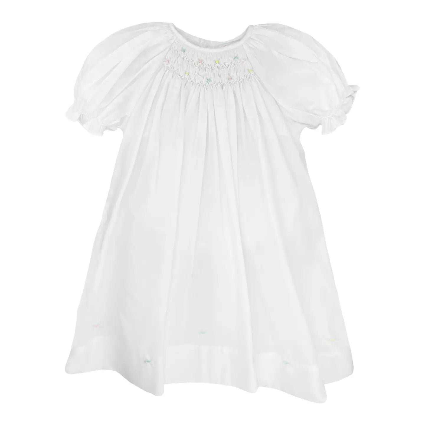White Daygown Dress with Bonnet
