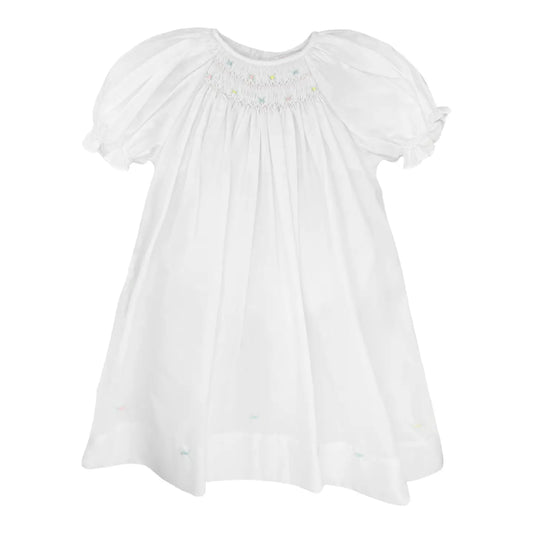 White Daygown Dress with Bonnet