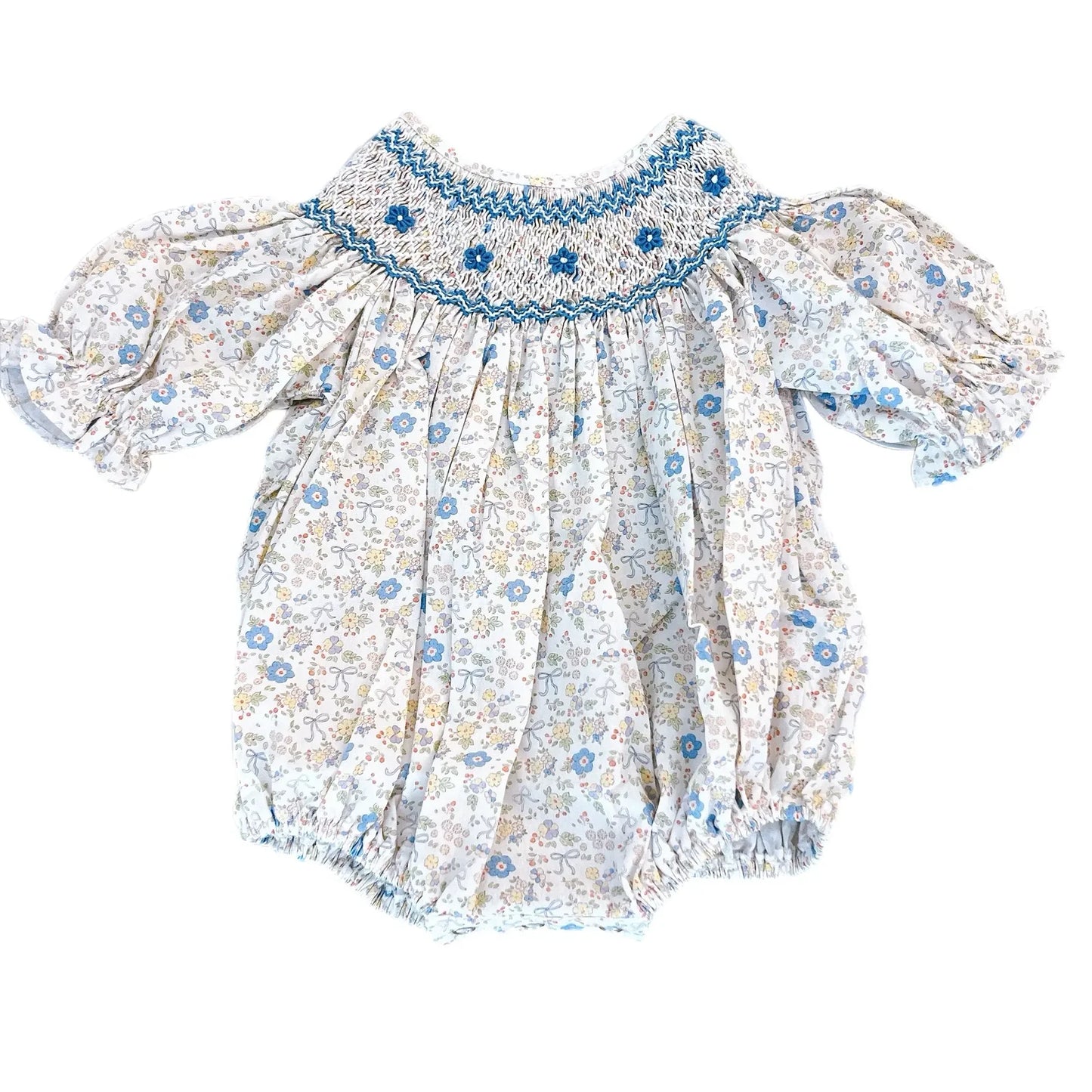 Ashley Blue and yellow floral bubble
