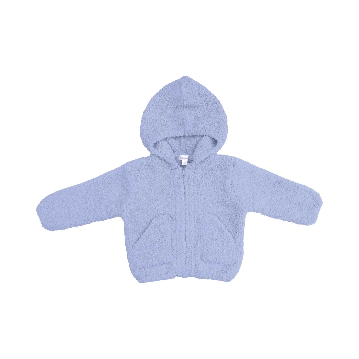 Dusty Blue Chenille Hooded Jacket
