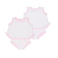 Paty Pink Pinstripe Diaper Set With Pima Trim