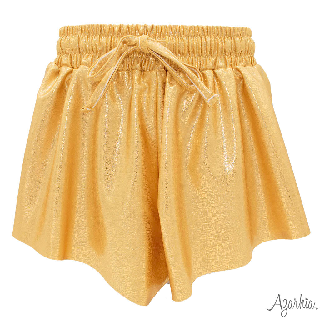 Shimmer Butterfly Shorts - Gold