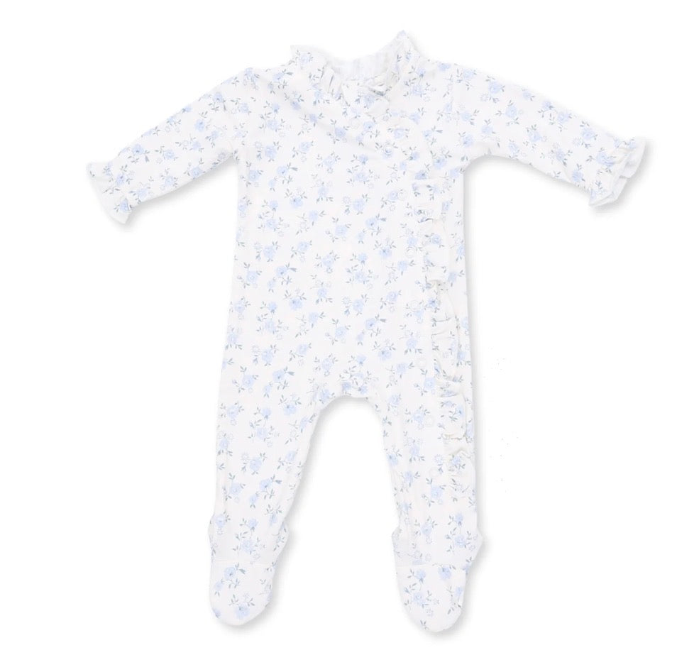 Rose Briar Kimono Ruffle Snap Footie