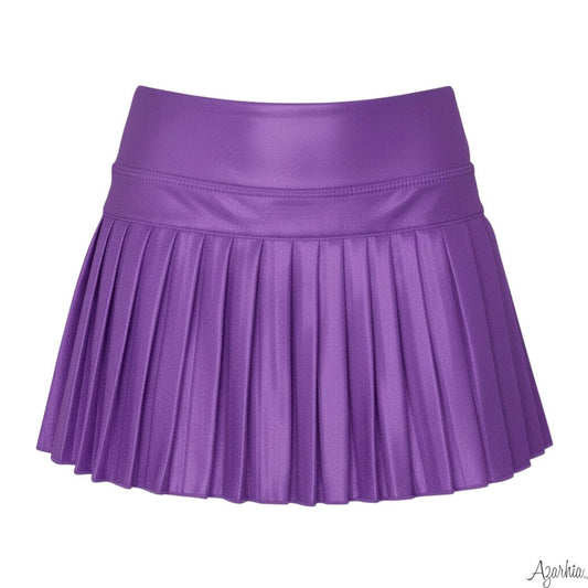 Purple Shimmer Mini Pleated Skort