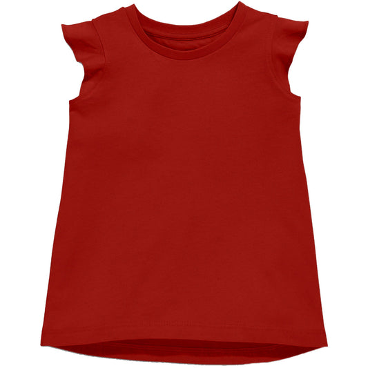 Ruffle Shirt in red