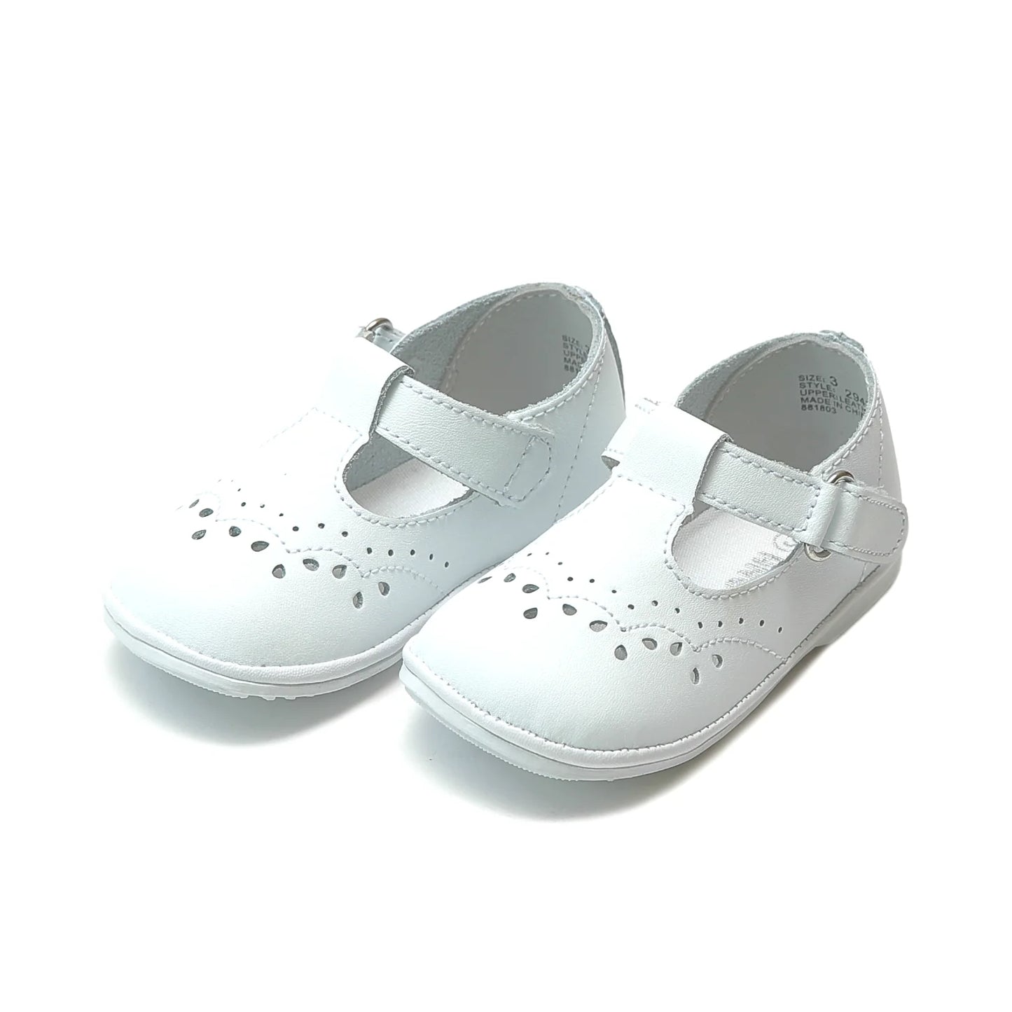 White Birdie Leather T-Strap Mary Jane Shoe