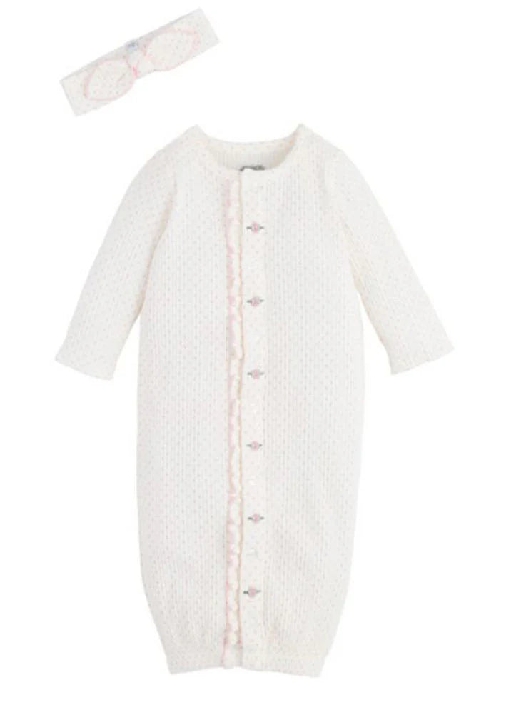Rosette Polka Dot Gown with Headband