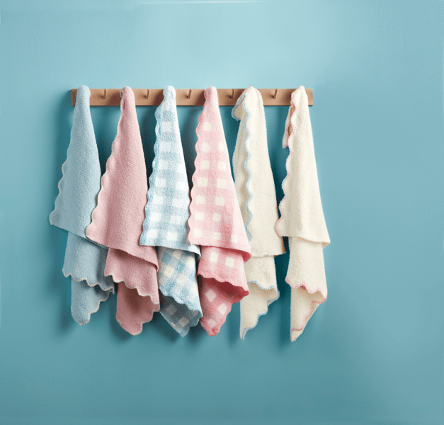 Pink Gingham Chenille blanket