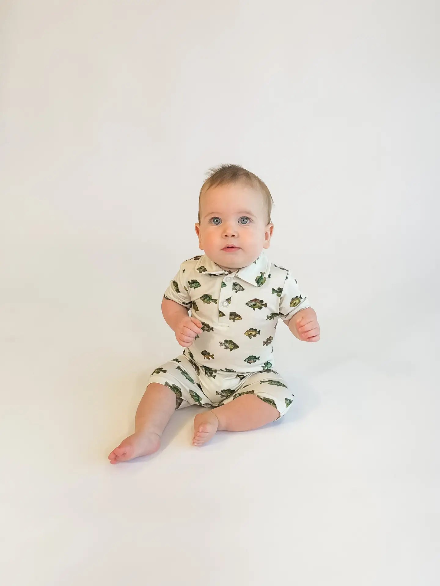 Lake Fish Polo Romper