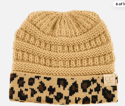Kids Leopard Beanie