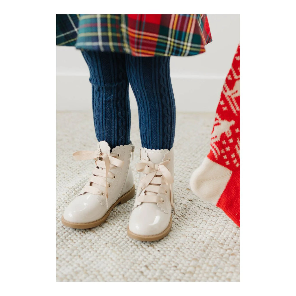 Josephine Scallop Boot Cream F-738