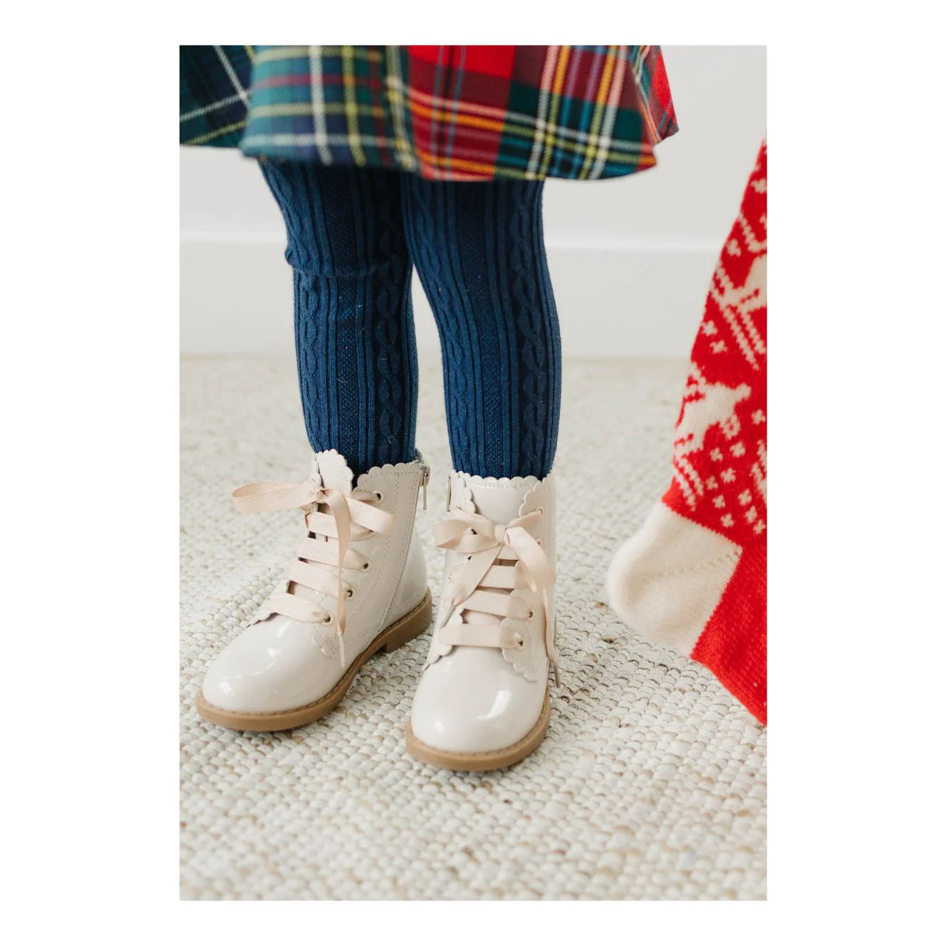 Cream Josephine Scallop Boot